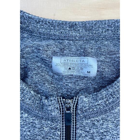 Athleta Men's Heather Gray Quarter Zip Long Sleeves Sweatshirt, Size M - Picture 5 of 6